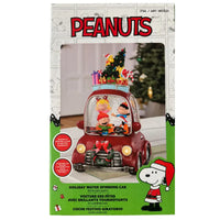 Thumbnail for Peanuts Christmas Holiday Water Spinning Car illuminated snow globe box front