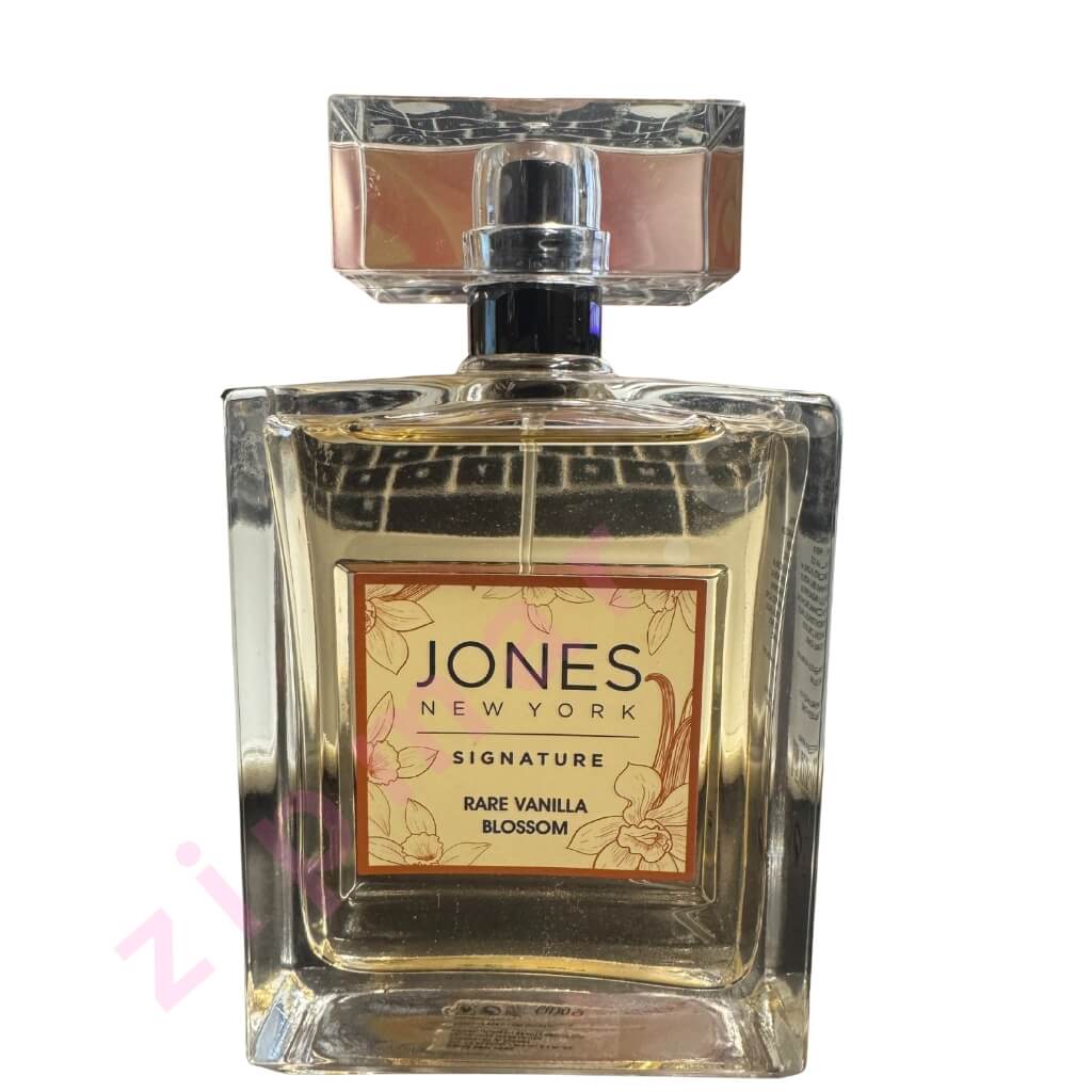 Jones New York perfume bottle with a clear design on a white background Jones New York Signature Rare Vanilla Blossom Eau de Parfum 100ml bottle