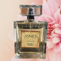 Thumbnail for Perfume bottle labeled 'Jones New York' with a pink floral background Women’s vanilla floral fragrance by Jones New York EDP 100m