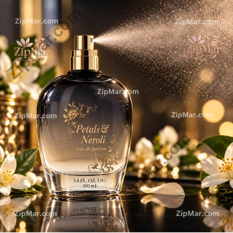 Petals and Neroli eau de parfum bottle spraying
