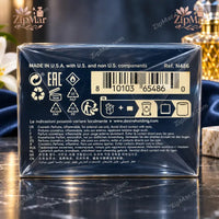Thumbnail for Back of Pierre Cardin Pour Homme EDT box with barcode, Ref N486, Made in USA and safety symbols