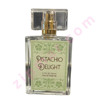 Thumbnail for Perfume bottle labeled 'Pistachio Delight' on a white background