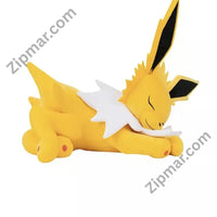 Thumbnail for Pokemon sleeping Jolteon plush front side view with closed eyes and white collar”