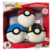 Thumbnail for Pokémon Squeaky Dog Toys 3-pack box top with Pokémon logo, Pikachu, and Squeaky Dog Toys trilingual label in English, French, and Spanish
