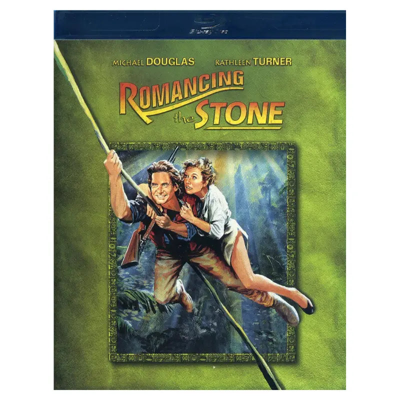 Romancing the Stone Blu-ray front cover Michael Douglas Kathleen Turner