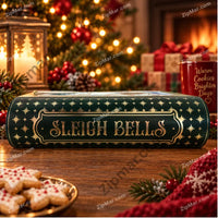 Thumbnail for Royal Dutchies Winter Tales Sleigh Bells cookie tin spine with gold Sleigh Bells label
