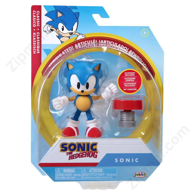 Sonic the Hedgehog Classic Sonic Jakks Pacific Articulated Action Figure in Original Package Ages 3 and Up