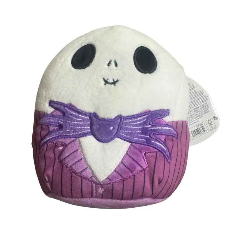 Squishmallows Disney Jack Skellington in purple pinstripe suit 5-inch plush front view with hangtag