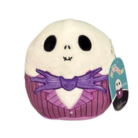 Thumbnail for Straight-on view of 5-inch Jack Skellington purple suit Squishmallows plush showing bat bowtie