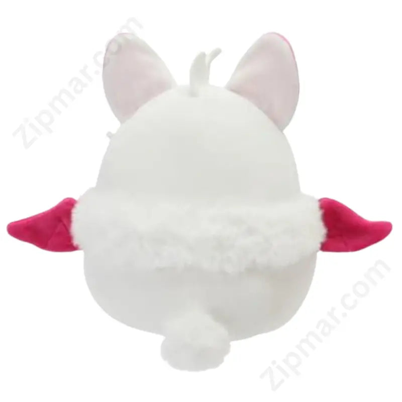Squishmallows Poppy Halloween Vampire Bat Plush Stuffed Animal Back View White Round Body Pink Wings