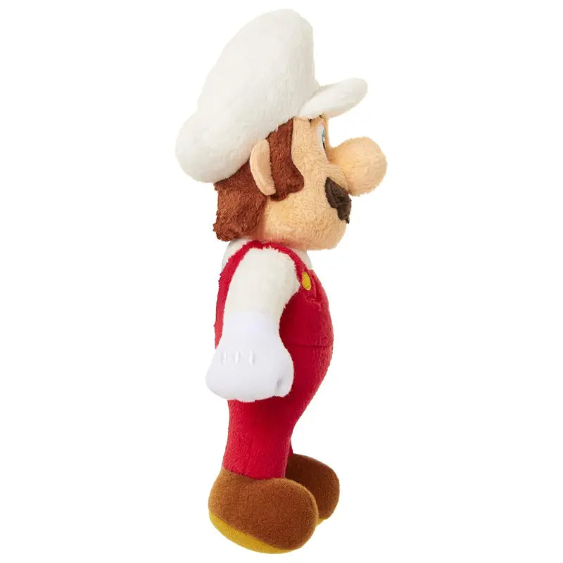 Super Mario Fire Mario plush toy by Jakks Pacific left side profile view