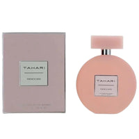 Thumbnail for A clear side-view shot of the Tahari French Kiss 3.4 oz perfume bottle and box packaging.