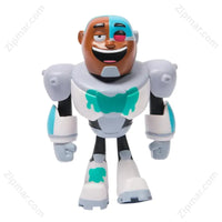 Thumbnail for Teen Titans Go! Twisty Titans Cyborg action figure featuring teal color change splash effects