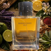 Thumbnail for Terre Legend Paris Eau de Parfums Pour Homme 100ml bottle shown at angle with amber gold juice and black cap