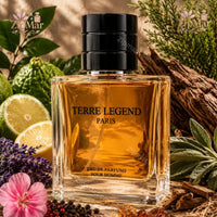 Thumbnail for Terre Legend Paris Eau de Parfum Pour Homme 3.4 oz lifestyle shot with citrus woods pepper and lavender