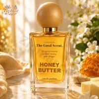 Thumbnail for Full front view of The Good Scent Honey Butter bottle in warm natural light