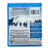 Thumbnail for The Longest Day Blu-ray DVD 3 disc set back cover with synopsis and disc details