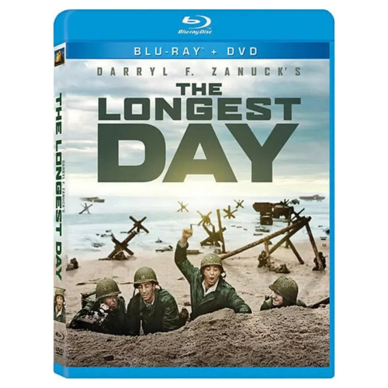The Longest Day Blu-ray DVD front cover Darryl F Zanuck D-Day film