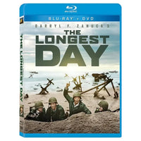 Thumbnail for The Longest Day Blu-ray DVD front cover Darryl F Zanuck D-Day film