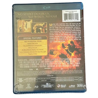Thumbnail for Back cover of The Protector Blu-ray showing special features, synopsis, and UPC barcode