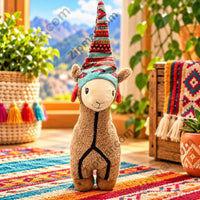Thumbnail for Think Dog Land of Llamas hang tag front features variety of textures and durable nylon underlayer