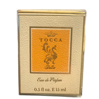 Thumbnail for TOCCA Stella Eau de Parfum 0.5 fl oz factory sealed retail box featuring gold peacock emblem