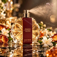 Thumbnail for Tru Fragrance Ambered Jasmine EDP 2.36 oz being sprayed with jasmine flowers and amber crystals
