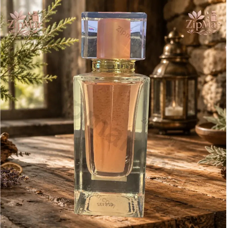 Front view of Tru Fragrance Creamy Marshmallow Eau de Parfum bottle styled with fluffy marshmallows