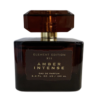 Thumbnail for Front view of Tru Fragrance Element Edition XII Amber Intense Eau De Parfum 3.4 oz bottle with signature amber geometric cap