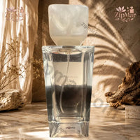 Thumbnail for Straight-on view of Tru Fragrance Lait Soleil Eau de Parfum bottle with marble cap