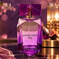 Thumbnail for Tru Fragrance Petal and Fig 3.4 fl oz 100 mL eau de parfum purple gradient bottle with square purple cap on a marble surface