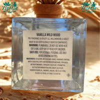 Thumbnail for Back label of Tru Fragrance Vanilla Wild Wood bottle detailing manufacturer info and ingredients