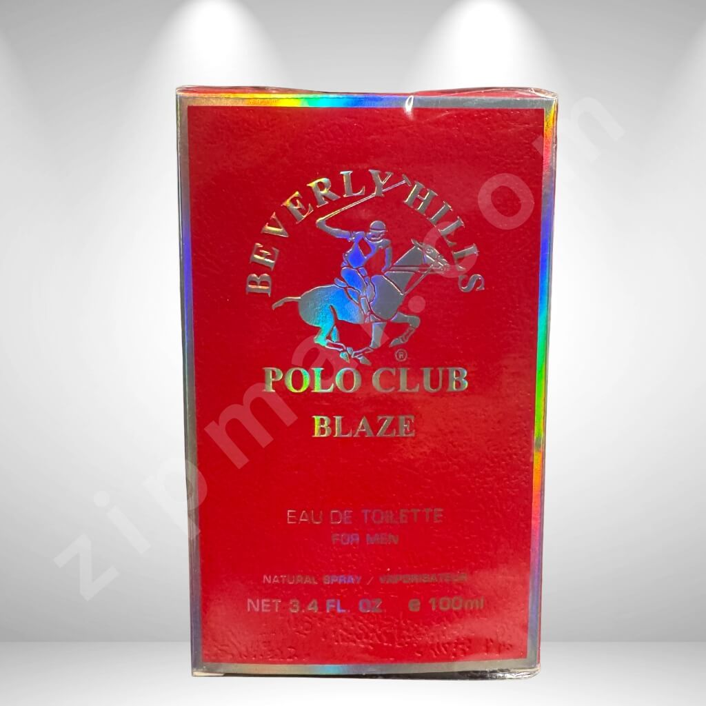 Beverly Hills Polo Club Blaze 3.4oz barcode and details on box front
