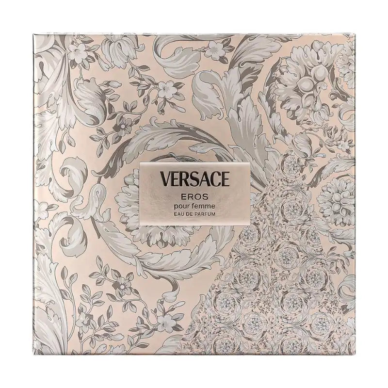 Versace Eros Pour Femme Eau de Parfum premium baroque floral printed gift box front