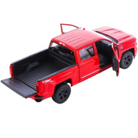 Thumbnail for Welly Chevrolet Silverado diecast truck with door open showing interior and pickup bed