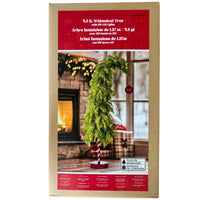 Thumbnail for 4.5 ft Whimsical Curved Christmas Tree with 150 LED lights packaging box view