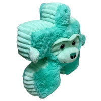Thumbnail for Profile view showing corduroy ribbed interlocking edges of Austin Teal Gorilla plush