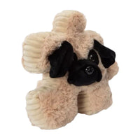 Thumbnail for Angled side view showing corduroy texture on YooZoo Puzzlez Brisket Pug plush
