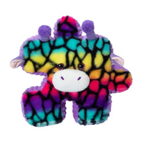 Thumbnail for YooZoo Puzzlez Riley Rainbow Giraffe puzzle piece plush front view