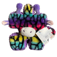 Thumbnail for Close-up view of fabric tush tag showing UPC 850063843157 on YooZoo Puzzlez Riley Giraffe plush