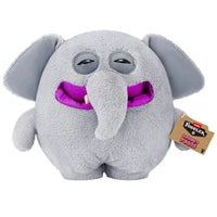 Thumbnail for Front view of Trunkles elephant plush displaying attached Chunky Fuggs hangtag