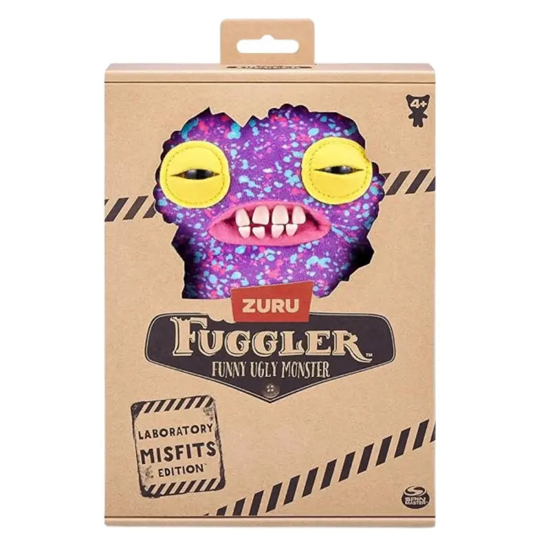Zuru Fuggler Funny Ugly Monster Laboratory Misfits Edition purple splatter plush toy with kraft window box